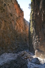 Fototapeta na wymiar Samaria Gorge National Park in Crete Greece