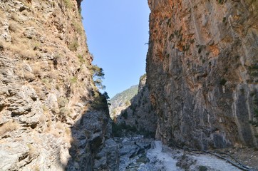 Samaria Gorge National Park in Crete Greece