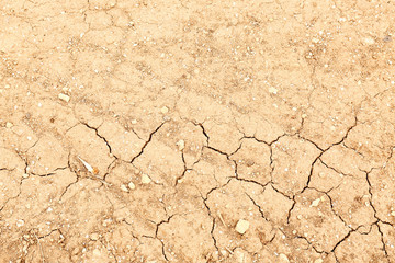 Dry soil outdoors, top view