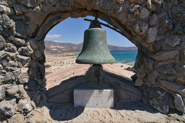 Fototapeta premium Elafonisi lagoon beach in Crete Greece