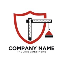 Crane security logo template