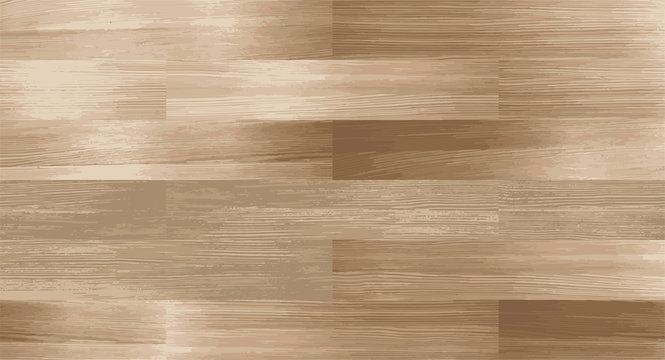 Realistic Wood Textured Seamless Pattern. Wooden Board, Gray Brown Floor Or Wall Repeat Texture. Vector Illustration Template For Design, Flat Interiour, Print, Paper, Decor, Photo Background