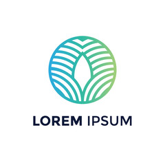 logo of Modern leaf vector design 