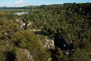 Fototapeta na wymiar Aratiatia Rapids at Lake Aratiatia,Waikato Region on North Island of New Zealand 