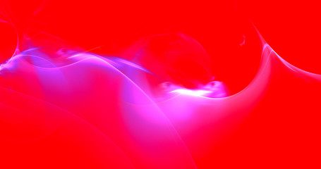 3D rendering abstract red fractal light background