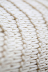 Detail of the handmade knitting texture