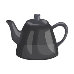 Teapot vector icon.Cartoon vector icon isolated on white background teapot.