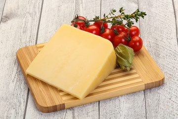 Hard parmesan cheese piece