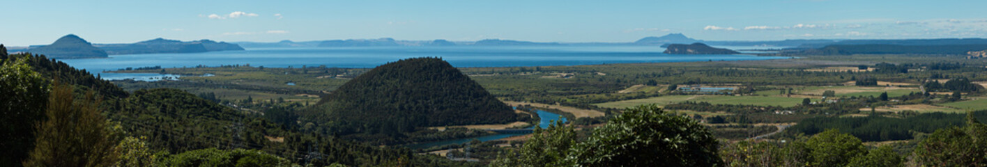 Landscape at Lake Taupo,Waikato Region on North Island of New Zealand
