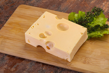Maasdam cheese brick
