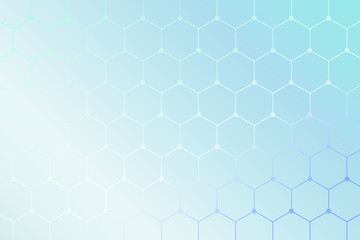 Geometrical honeycomb patterned blue background vector