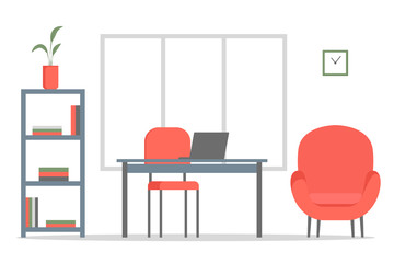 Modern office background. Vector illustration.