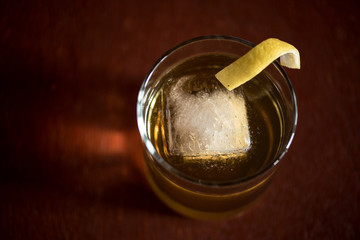 Whiskey, Bourbon, and Lemon Peel