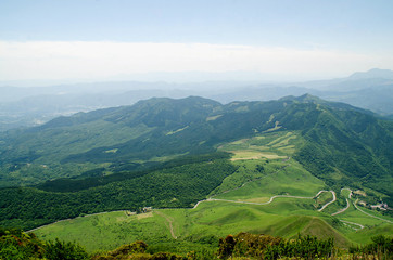 Naklejka premium 大分・由布院(湯布院) 由布岳の山頂風景