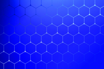 Geometrical honeycomb patterned blue background vector