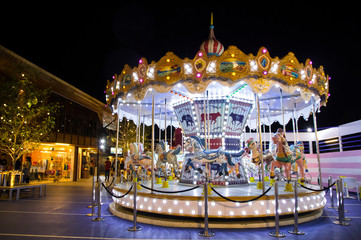 Carousel in the night