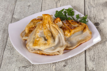 Georgian cuisine - khinkali with meat