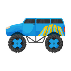 Monster truck vector icon.Cartoon vector icon isolated on white background monster truck. © Svitlana