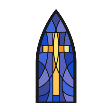 Church window vector icon.Cartoon vector icon isolated on white background church window.