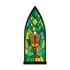 Church window vector icon.Cartoon vector icon isolated on white background church window.