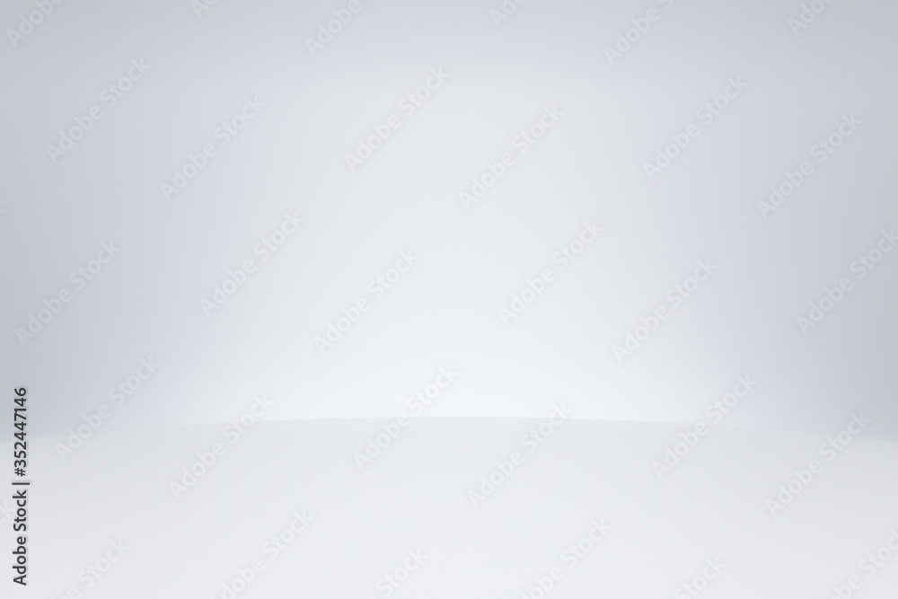 Poster White studio room template on empty background with modern concept. Product display backdrops for design. 3D rendering.