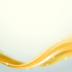 Gold curve frame template vector