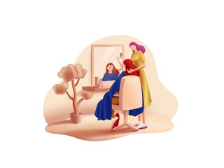 Beauty and Spa series: Haircut. the hairdresser services