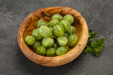 Fresh ripe green sweet gooseberry