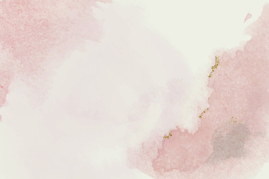 Pink smudge watercolor background design vector