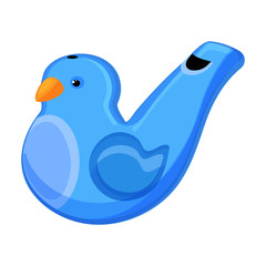 Whistle vector icon.Cartoon vector icon isolated on white background whistle.