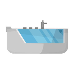 Bath tub vector icon.Cartoon vector icon isolated on white background bath tub.