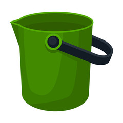 Bucket vector icon.Cartoon vector icon isolated on white background bucket.
