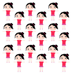 CUTE KIDS BALLERINAS PINK ON BLUE