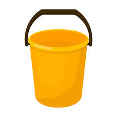 Bucket vector icon.Cartoon vector icon isolated on white background bucket.