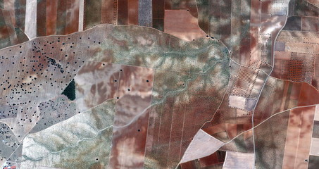 how green was my valley, abstract photography of the Spain fields from the air, aerial view,...