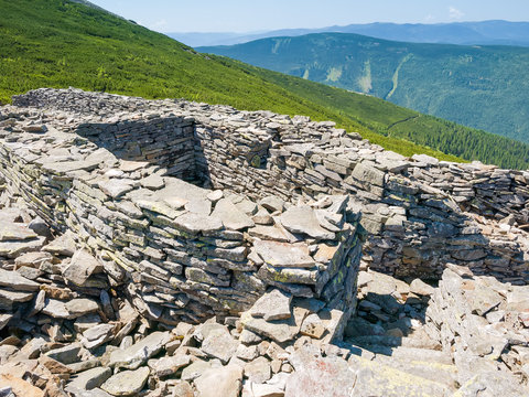 Stone blindage of the First World War in the Carpathians
