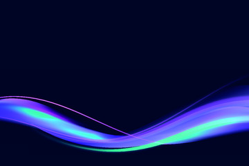 Neon purple curve frame template vector
