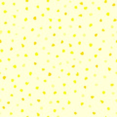 Seamless watercolor vector pattern. Yellow hand-drawn Brush strokes circles on pastel background. Polka dot Vector watercolor stock illustration for wallpaper, wrapping paper, textile, holidays
