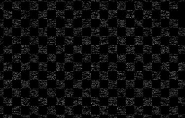 黒地に白い掠れ模様の和柄：市松