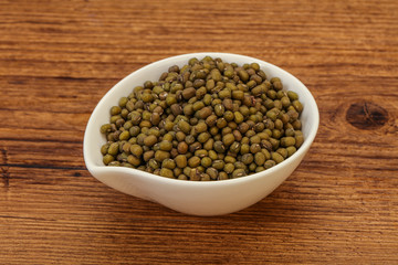 Vegetarian cuisine - dry green lentil