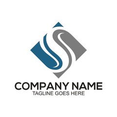 S initial logo design concept for business company