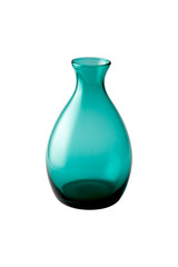 green mint glass vase isolate