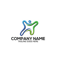 Human logo design concept fo business company