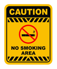 no smoking area sign