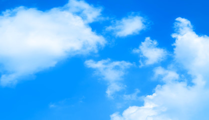blue sky with beautiful natural white clouds	
