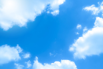 blue sky with beautiful natural white clouds	
