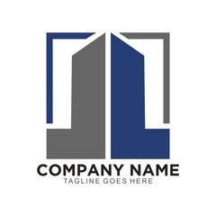 Real estate simple logo design concept