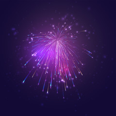 Fototapeta premium multicolored vector fireworks, explosion of joy in the sky
