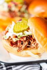 BBQ pulled pork sandwich