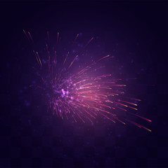 bright festive explosion of a vector salute on a replaceable mosaic background, a sense of celebration